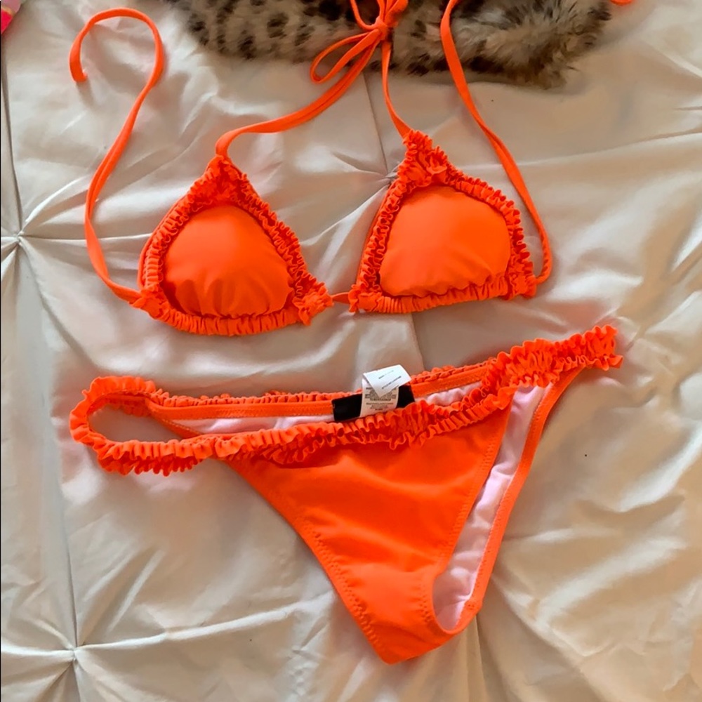 Misguided orange bikini - size 6